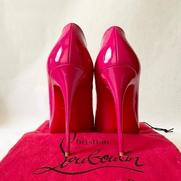 Christian Louboutin So Kate 100mm stiletto, hot pink, patent leather EU38.5 - Picture 5 of 9